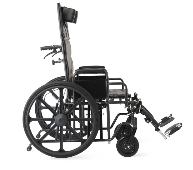 24 Inch Reclining Wheelchair with Elevating Leg Rests N93947