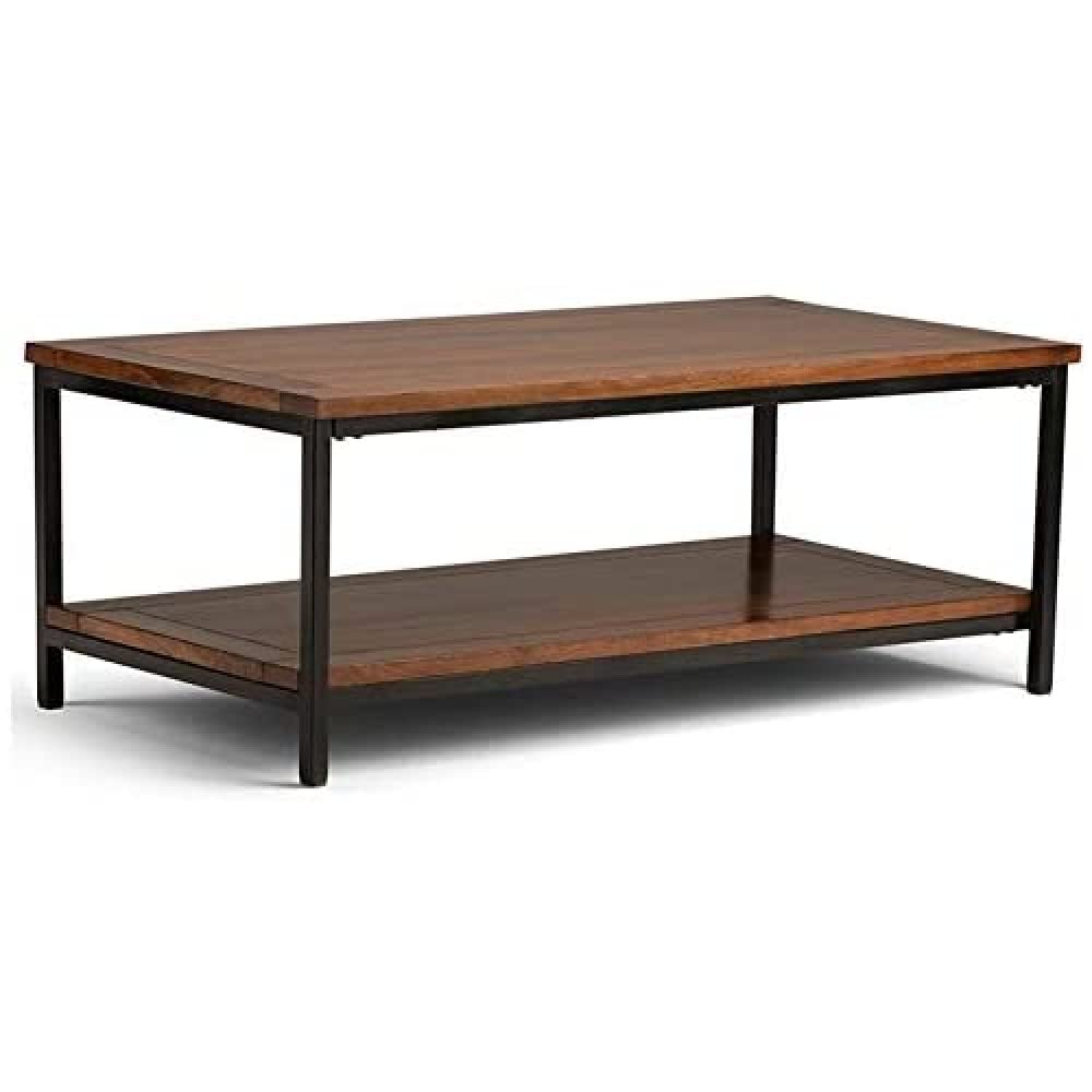 48 inch Dark Cognac Brown Mango Wood Coffee Table O329