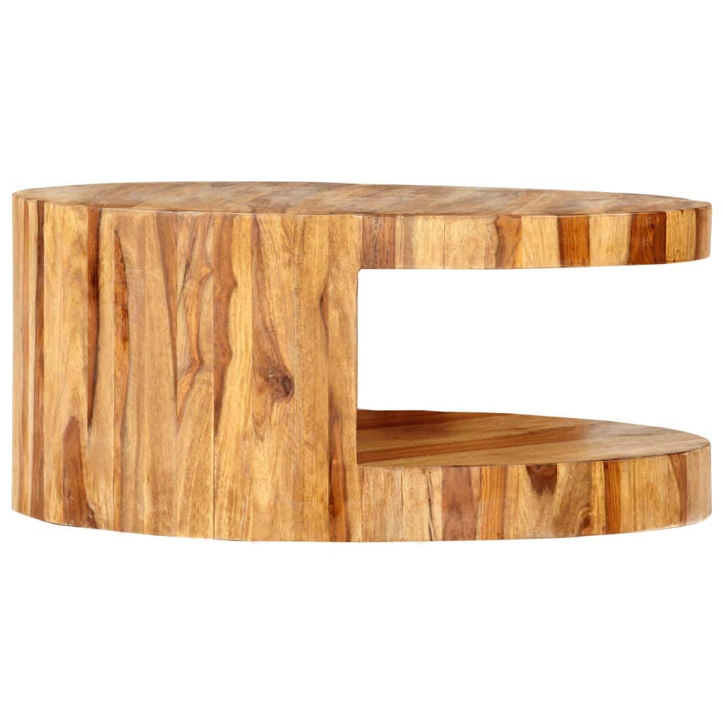25.6"x11.8" Solid Sheesham Wood Coffee Table M592