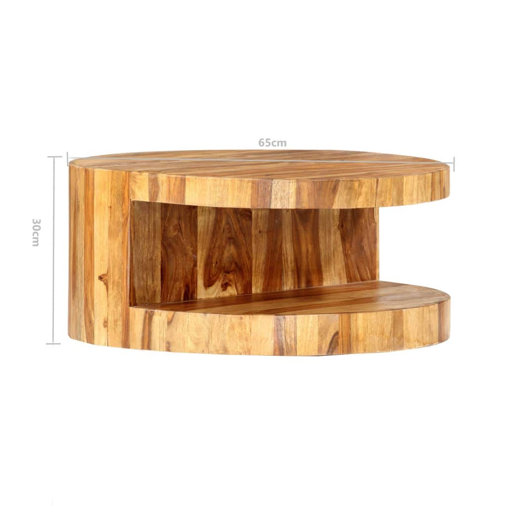 25.6"x11.8" Solid Sheesham Wood Coffee Table M592