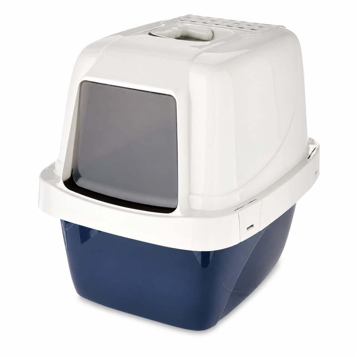Blue Hooded Enclosed Cat Litter Box with Pan & Odor Filter Z748