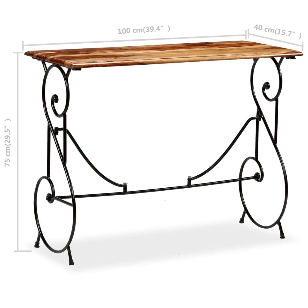 Solid Sheesham Wood Console Table 39.4"x15.7"x29.5" R794