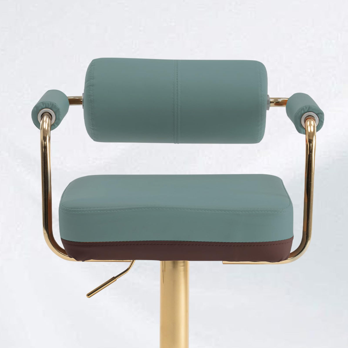 Set of 2 Green Adjustable PU Leather Bar Stools X957822