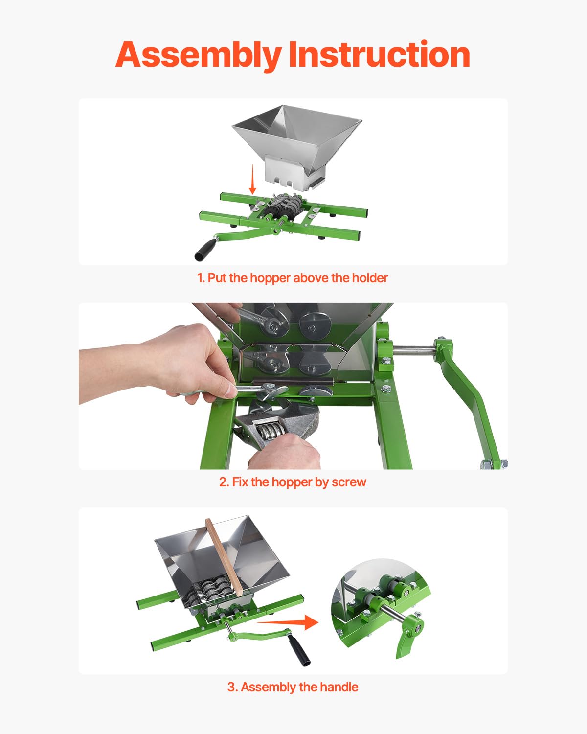 7L Stainless Steel Manual Fruit Crusher S413834