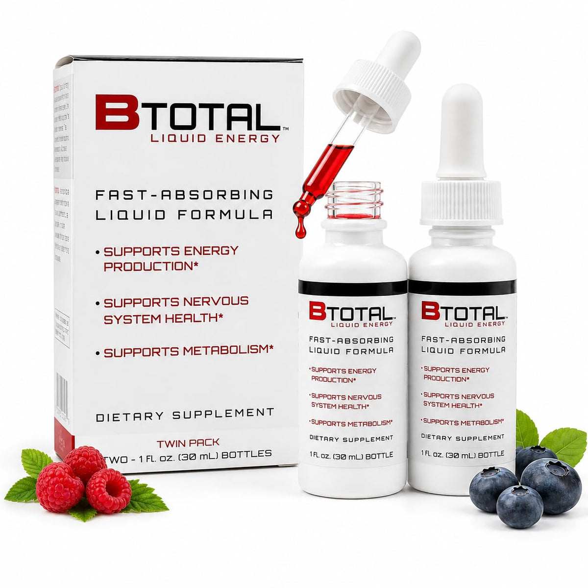 Berry 2 fl oz Sublingual Vitamin B Complex Liquid Drops I16719