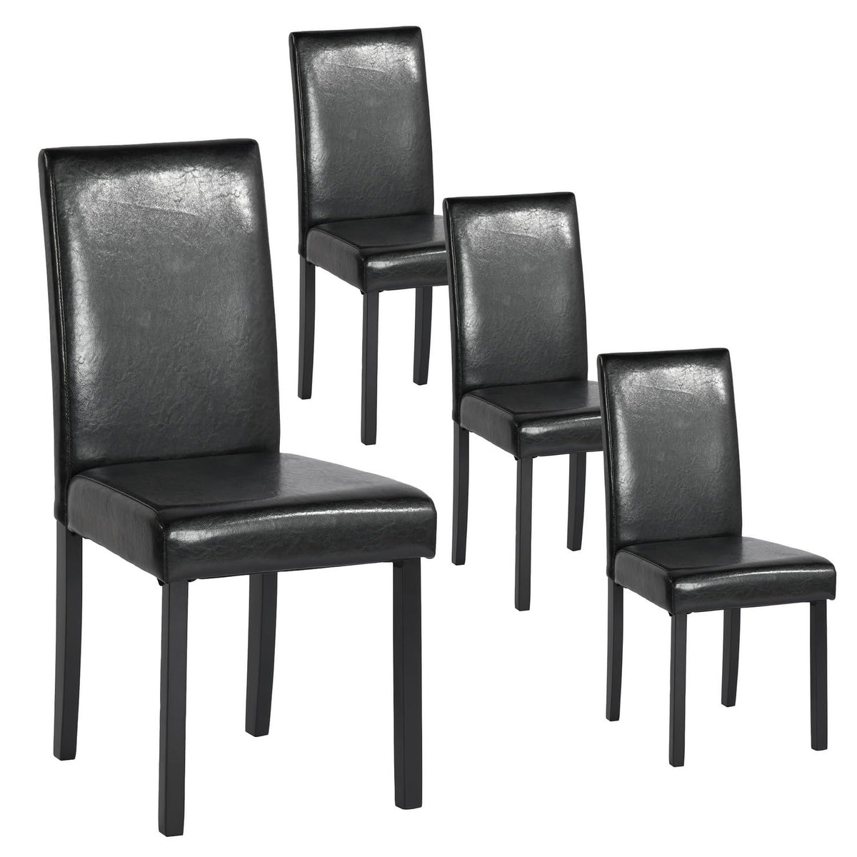 Upholstered PU Leather Dining Chairs Set of 4 Q533193
