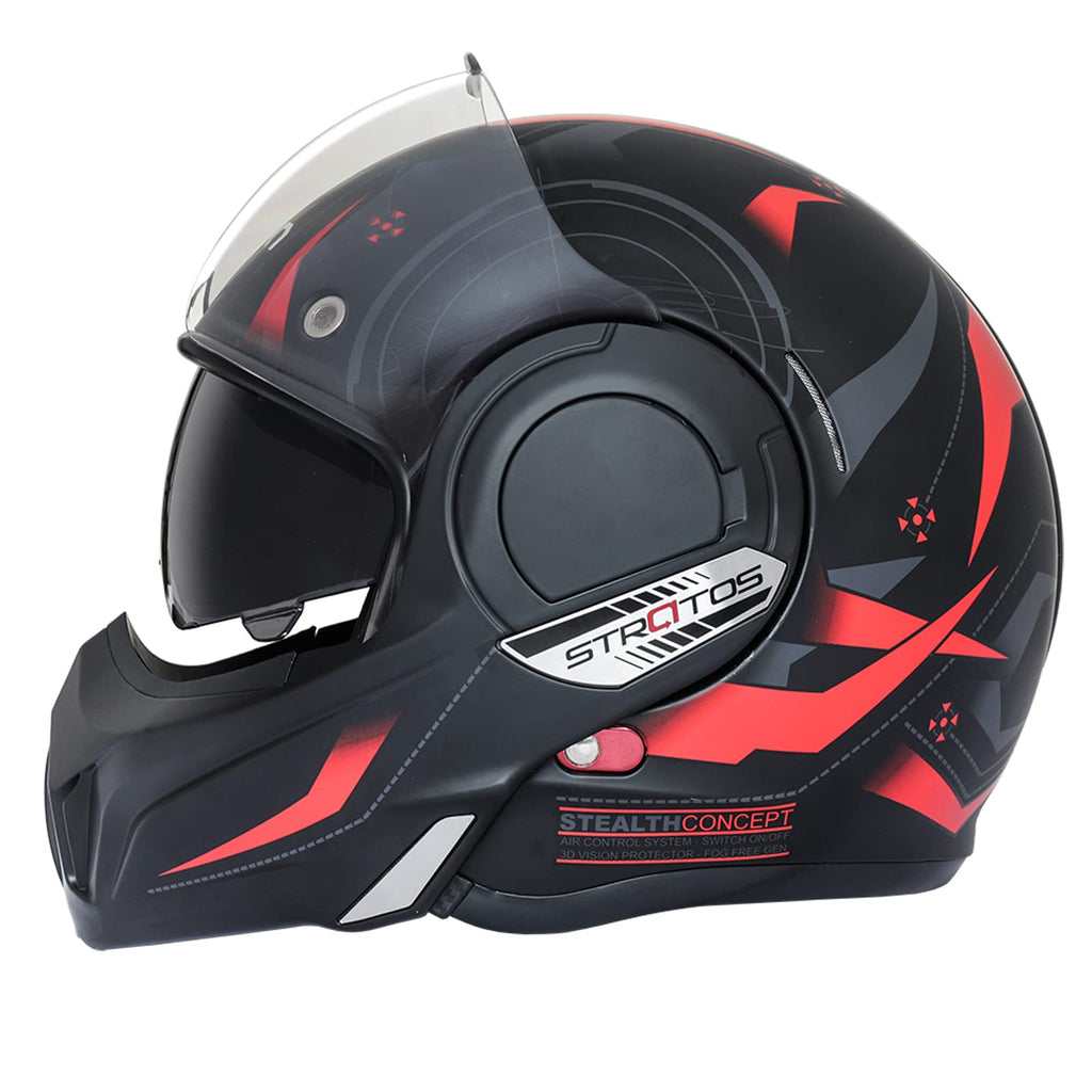 Full Face Motorcycle Helmet DOT Approved Modular with Anti-Fog Dual Visors O898710