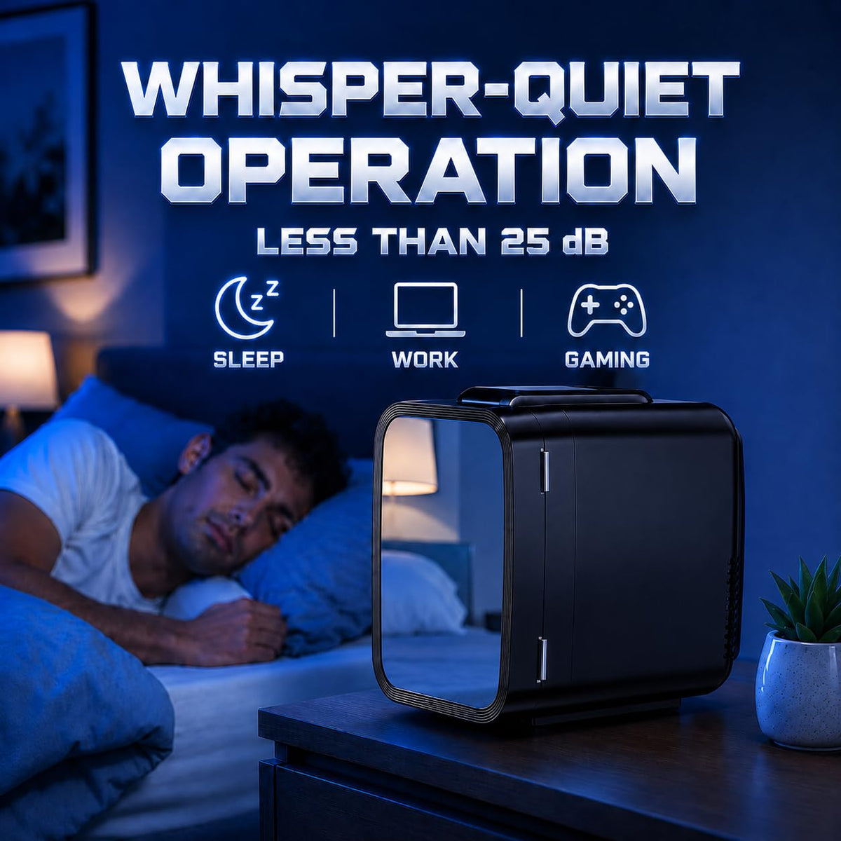 Mini Fridge with 7 Gaming Lights Modes Z82485