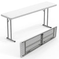 White 6 FT Narrow Folding Table B368722
