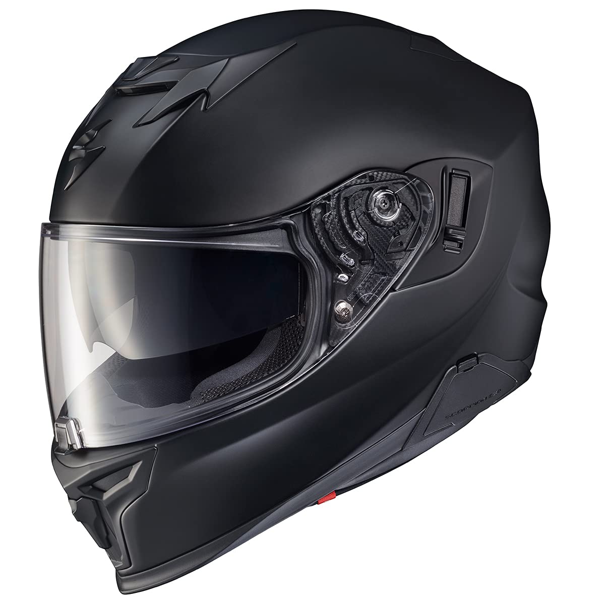 Full Face Touring Motorcycle Helmet with Bluetooth Ready Speaker Pockets DOT ECE Approved Matte Black Large S303