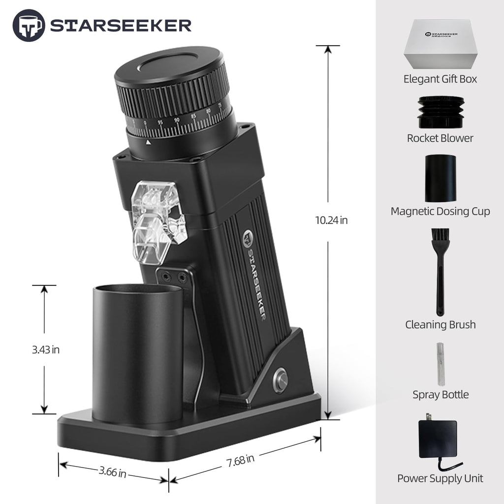 Electric Coffee Grinder with 55mm Titanium Conical Burr Q575