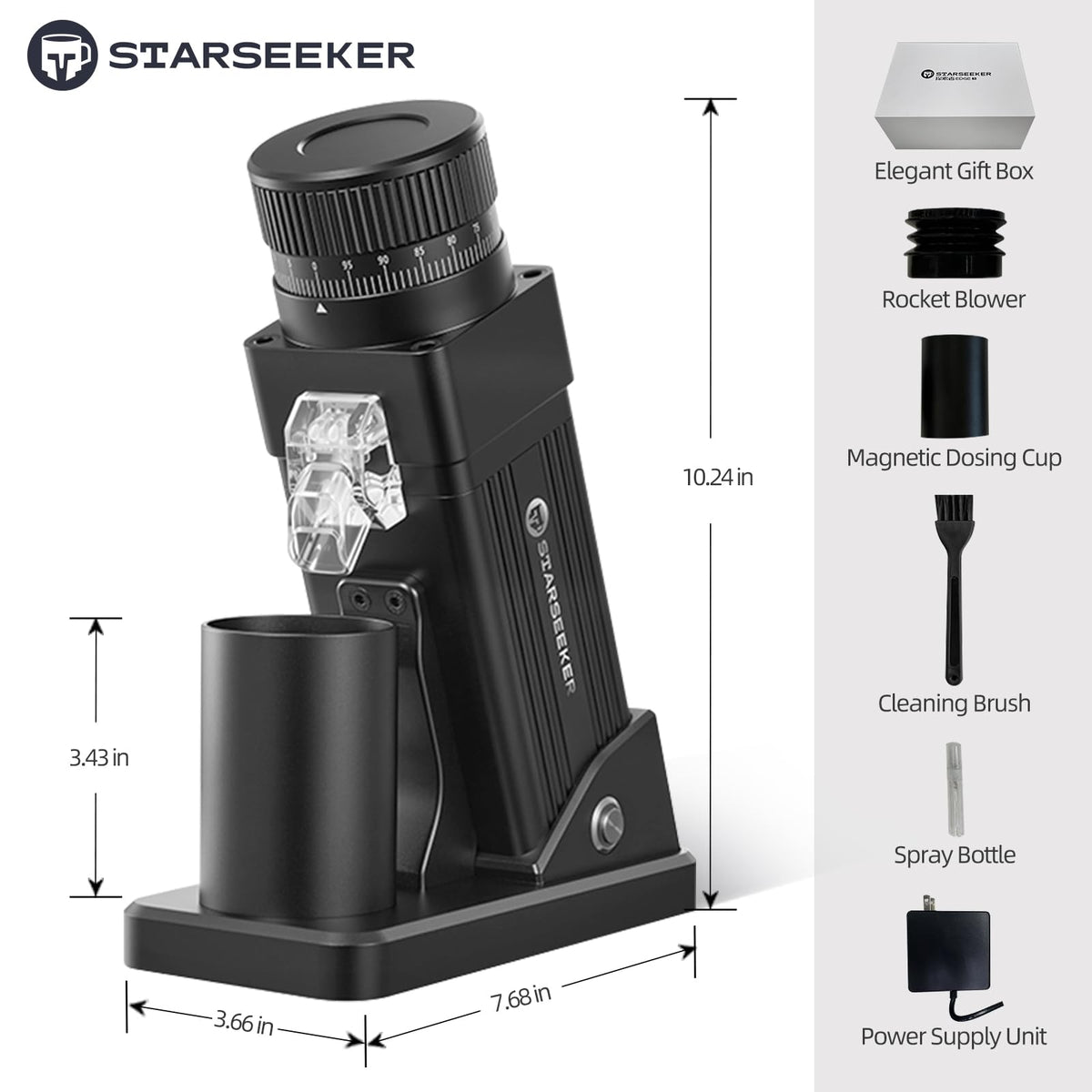 Electric Coffee Grinder with 55mm Titanium Conical Burr Q575