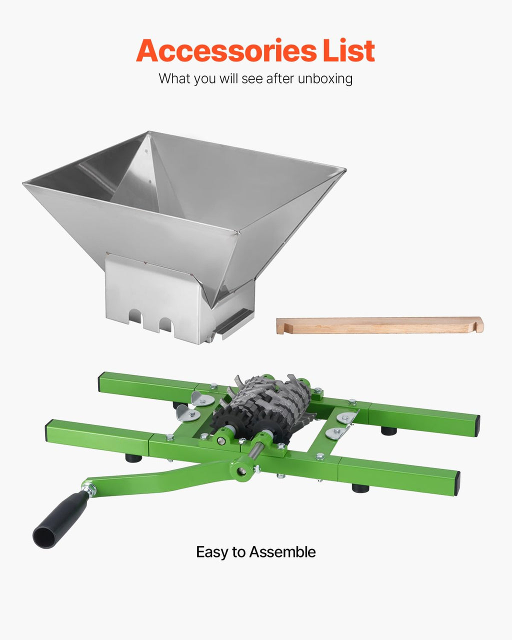 7L Stainless Steel Manual Fruit Crusher S413834