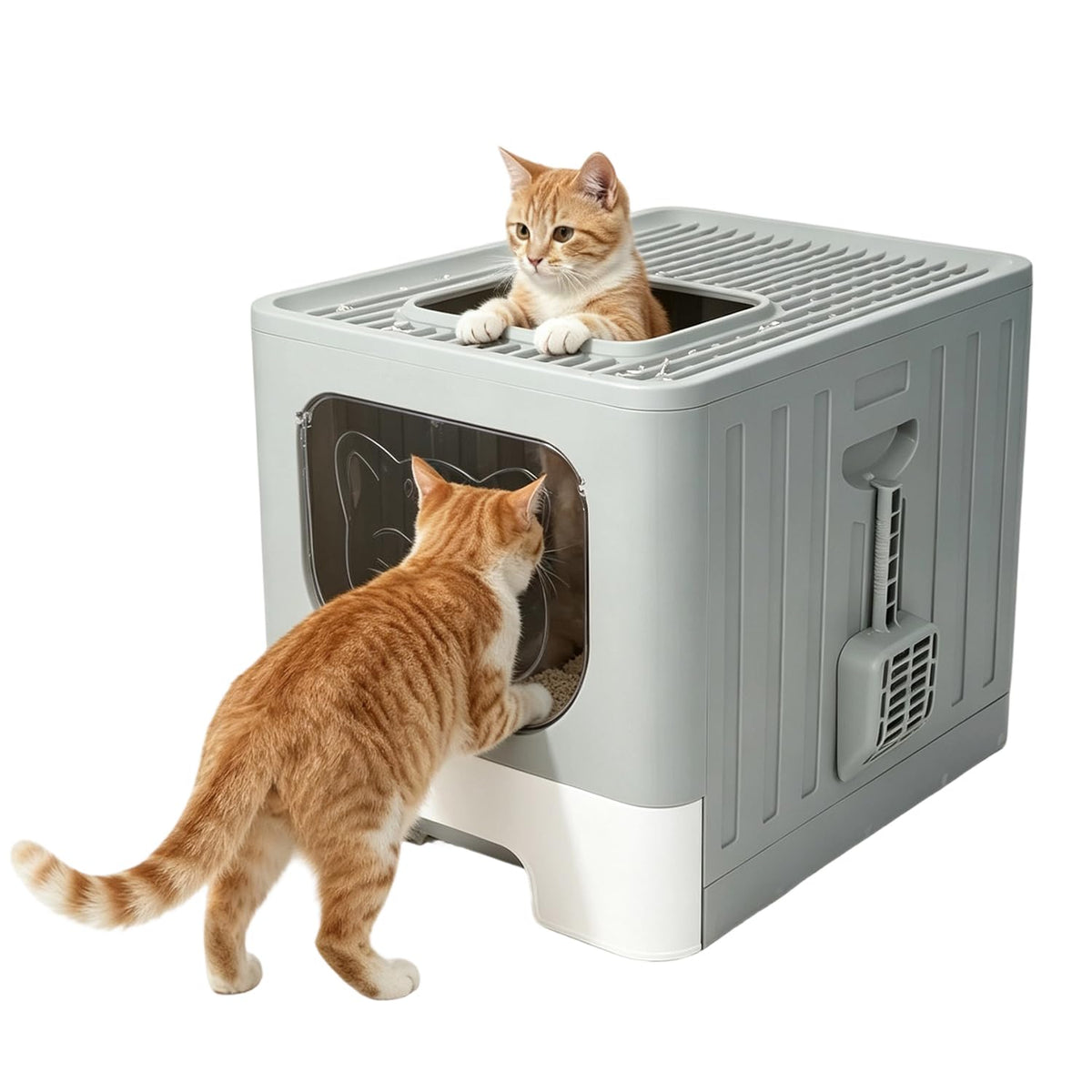 Stainless Steel Cat Litter Box with Lid O859082