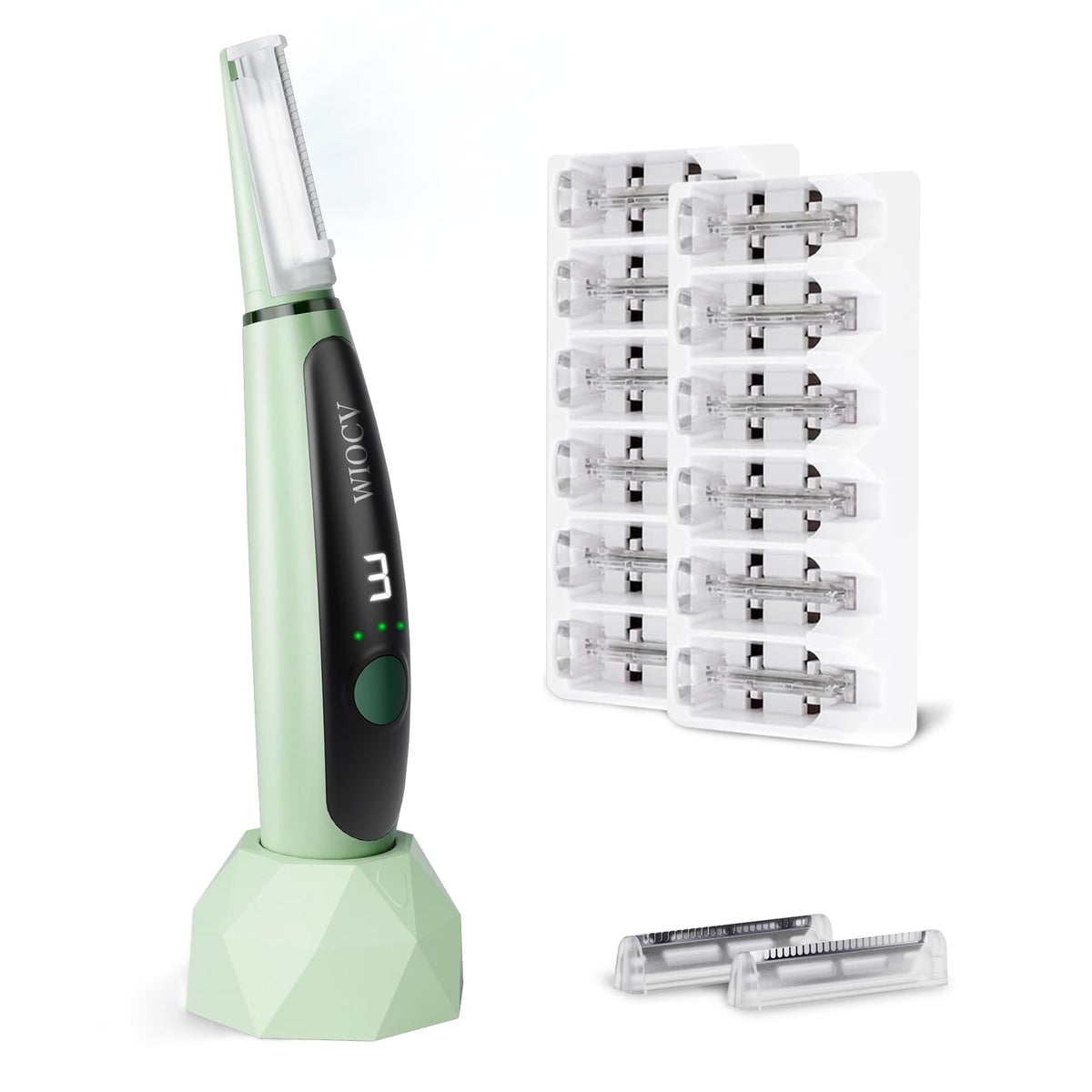 Green Electric Facial Razor B215