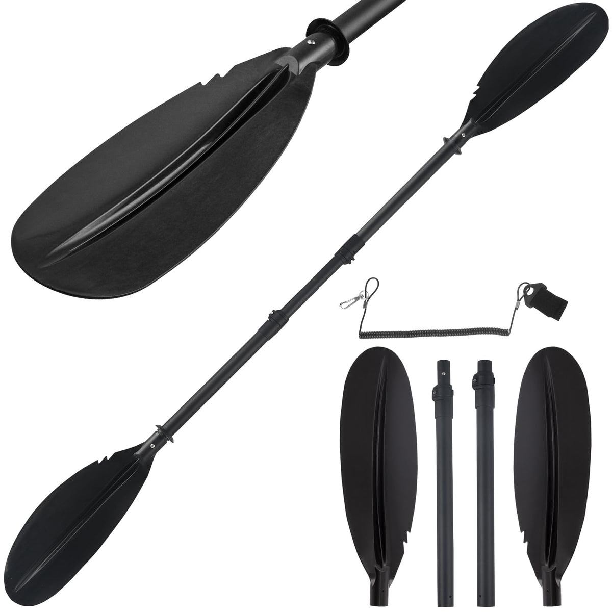 Telescoping Kayak Paddle Black 94inch V671527