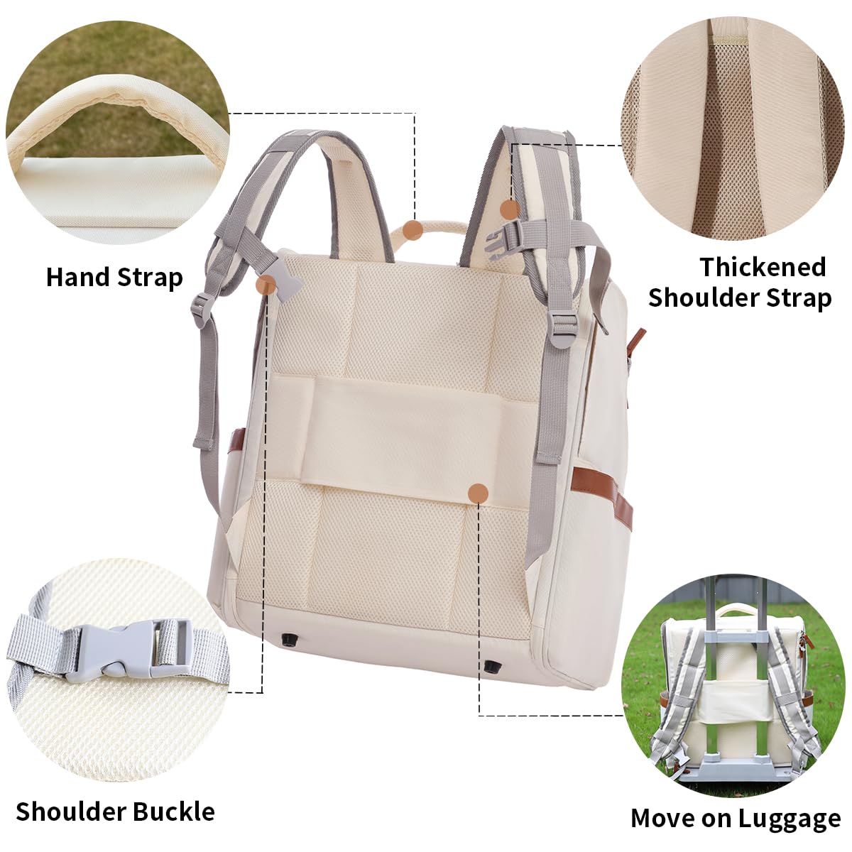 White Breathable Mesh Pet Backpack L29948