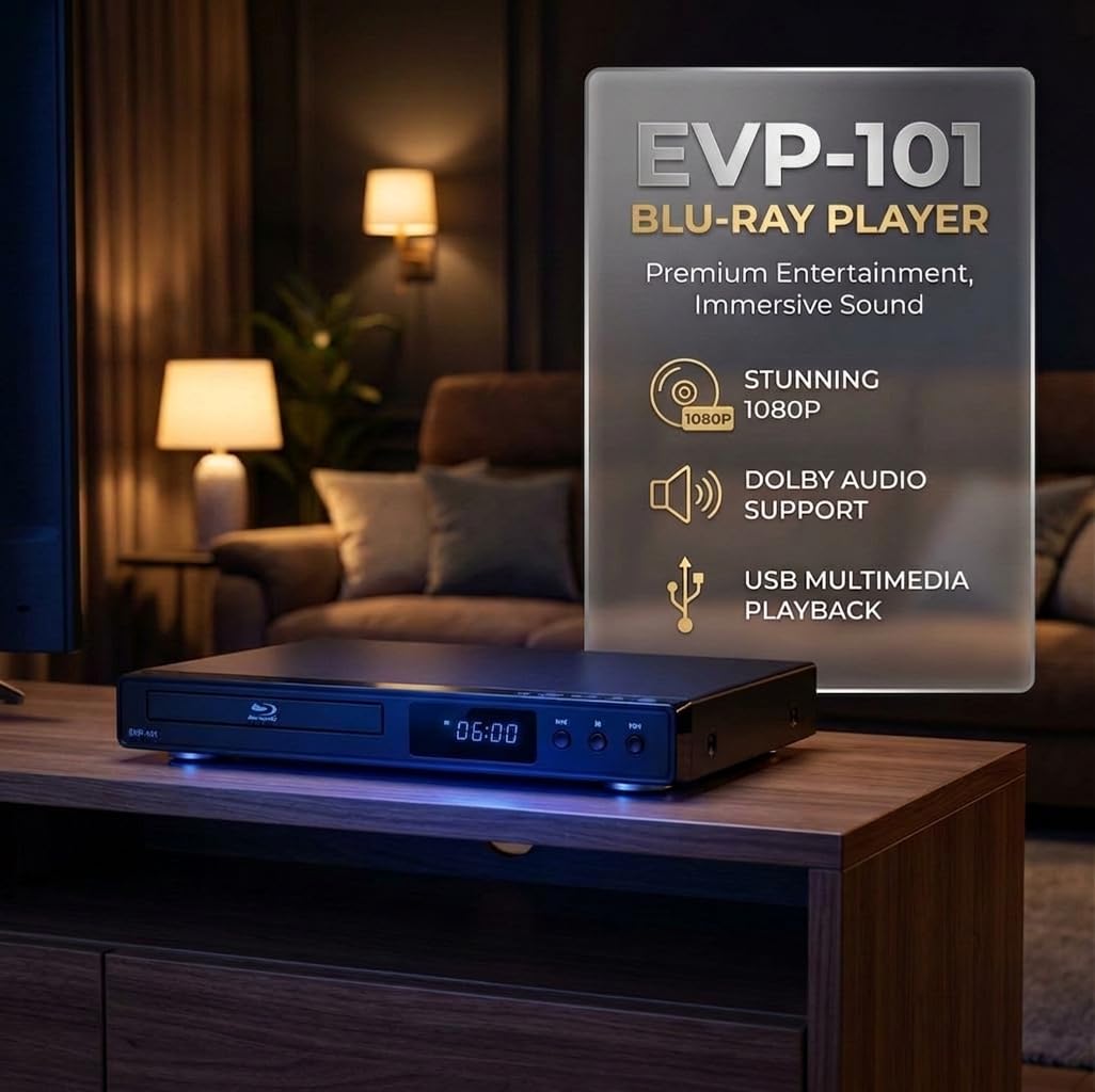 Blu Ray DVD Player 1080P Disc System with HDMI AV Cable P591841