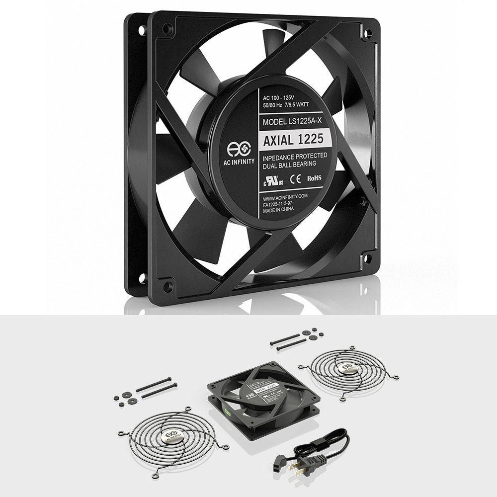 Quiet Muffin Fan 5" 120V AC 120mm x 25mm V1412