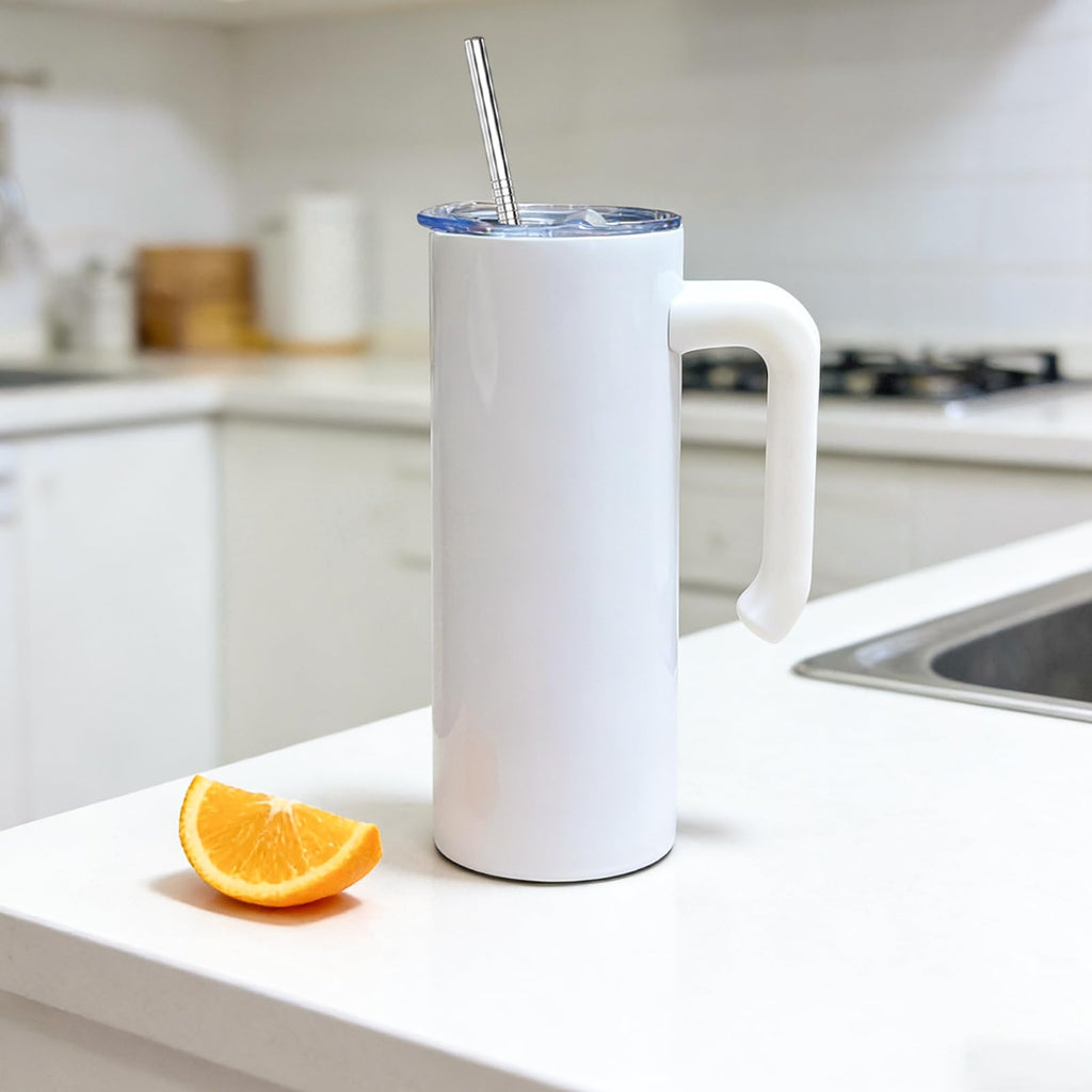 16 Pack 20 oz Stainless Steel Sublimation Tumblers with Straw & Lids X3411
