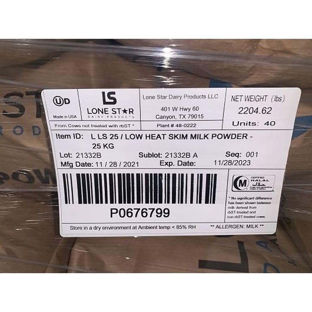 Low Heat Non-Fat Dry Milk Powder 50 Lb Bulk Bag B72698
