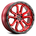 20x9 5x150 +12mm Red Wheel Rim G710510