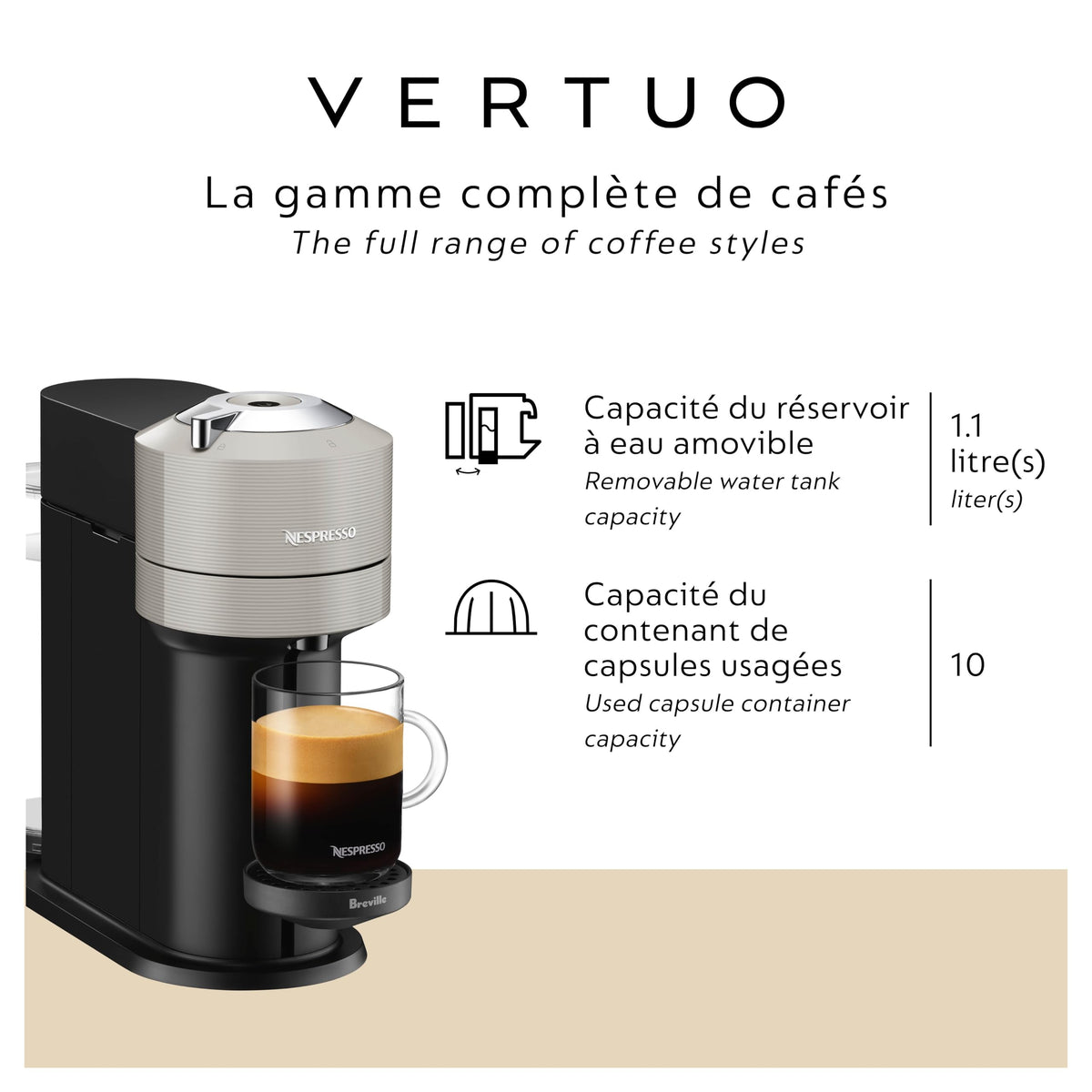 Light Grey Coffee & Espresso Maker N810226