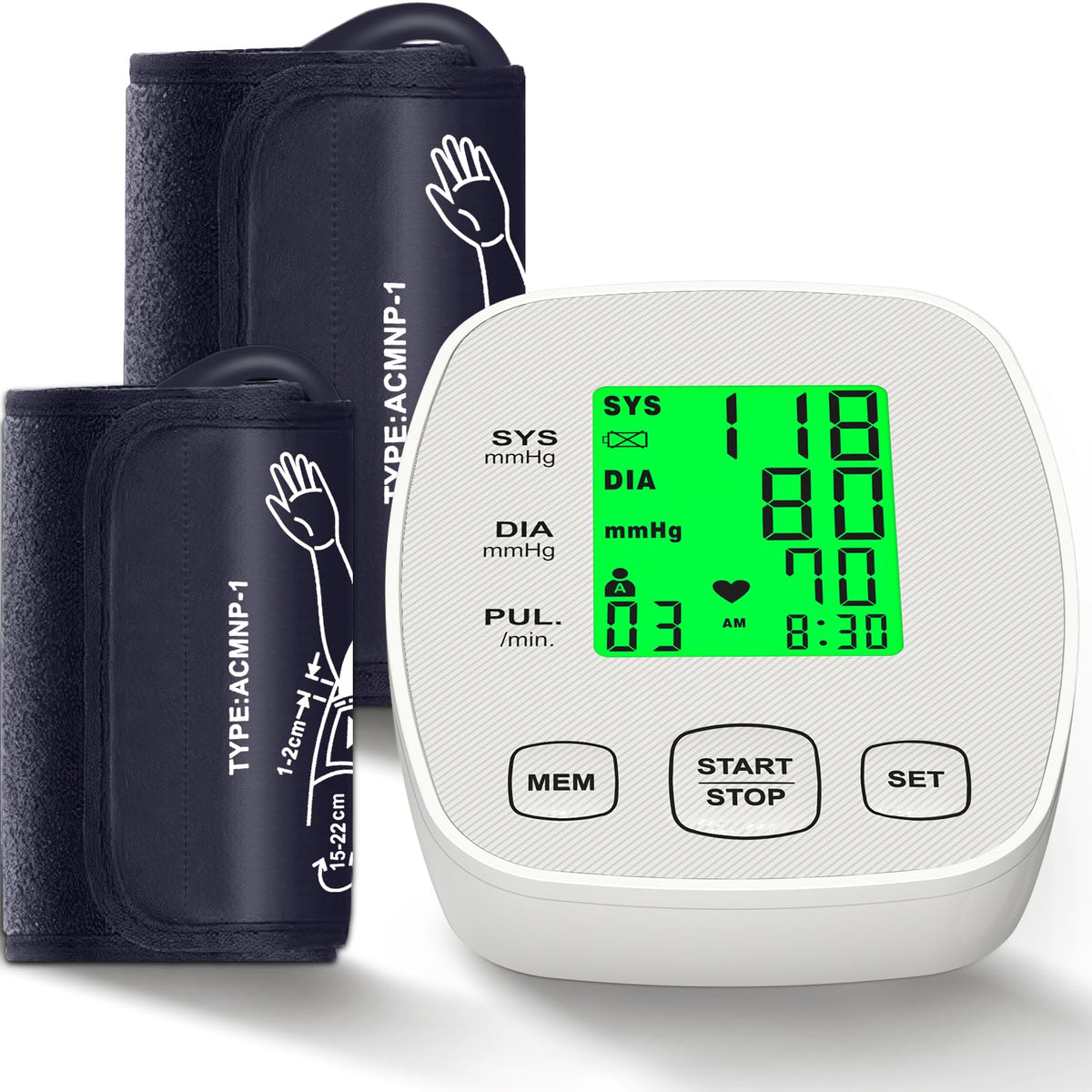 Arm Blood Pressure Monitor with 2 Cuffs J436140