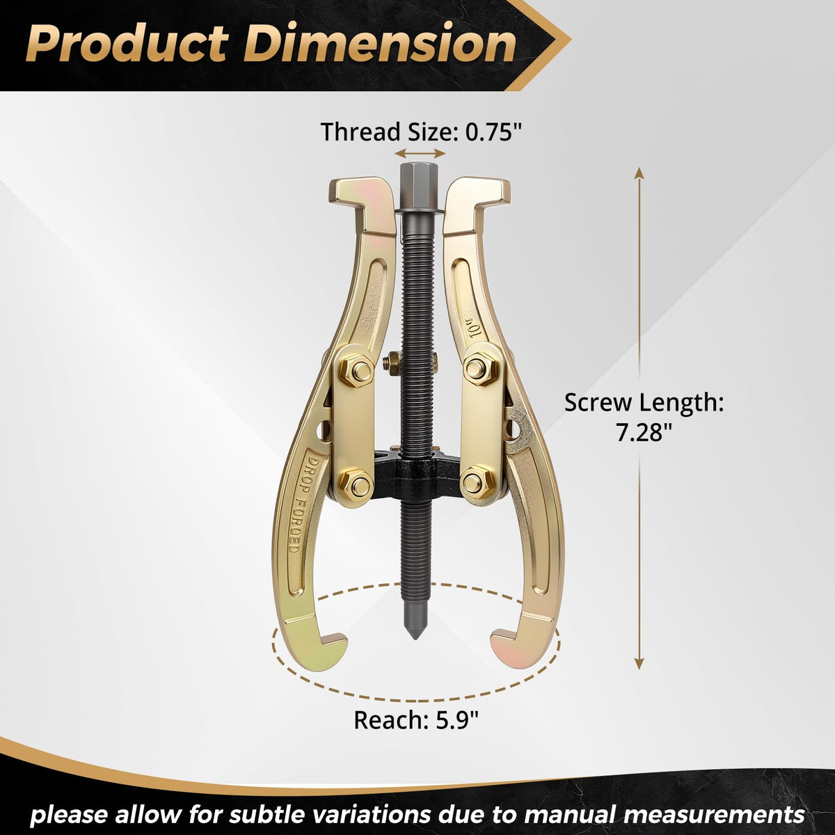 10 Inch 3 Jaw Puller with Reversible Jaws Y527168