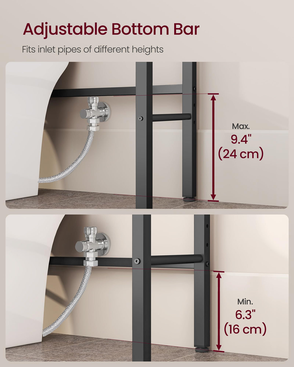 4-Tier Over the Toilet Storage with Basket V376930