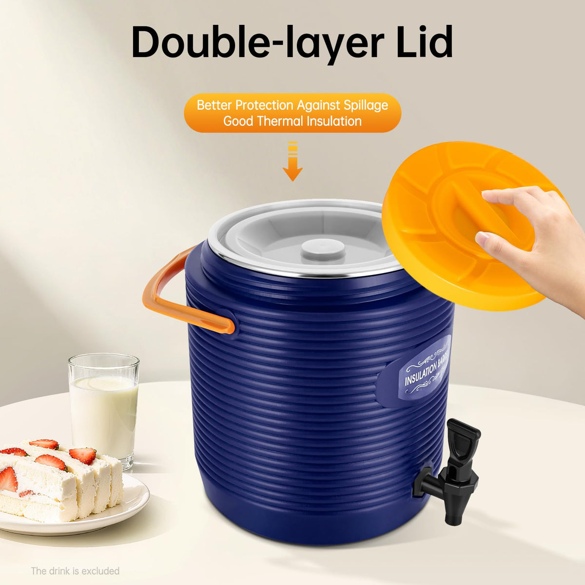 Insulated Beverage Dispenser 3.43 Gallon Blue G622364