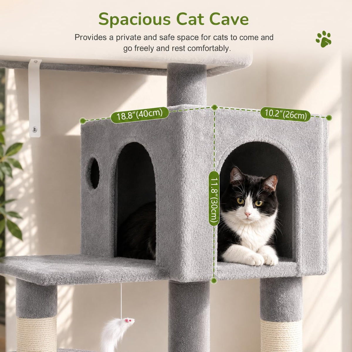 Cat Tree Tower with Scratching Post U5944