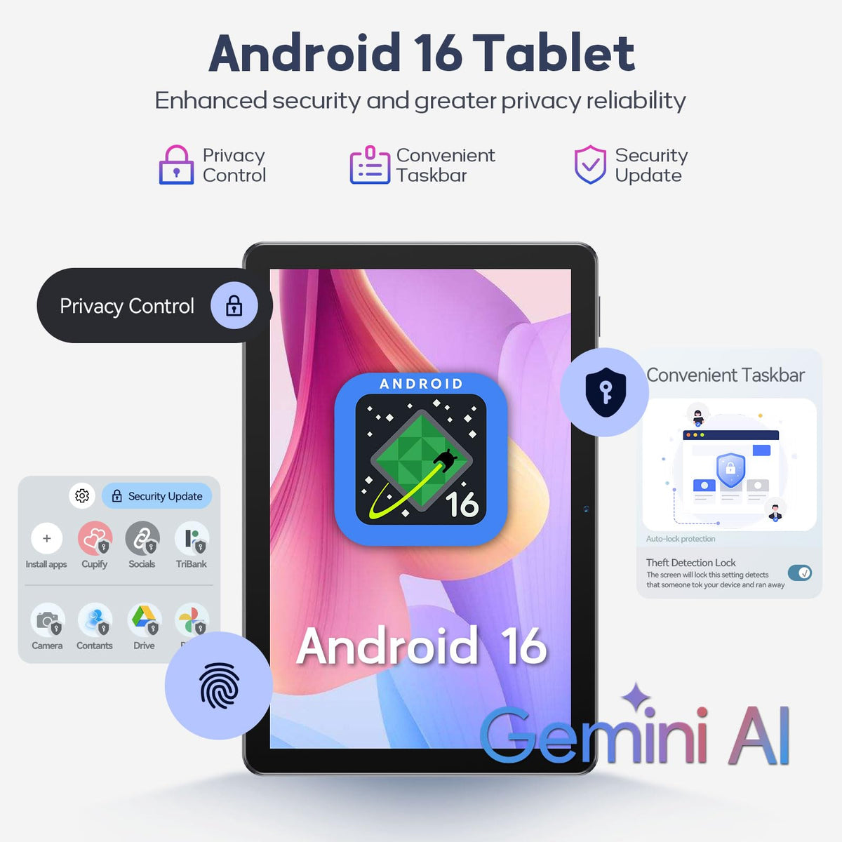 10 Inch Android Tablet with Keyboard 128GB G386150