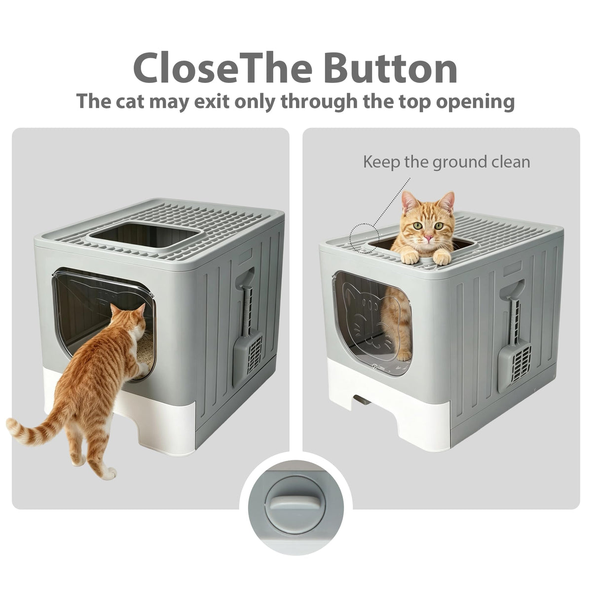Stainless Steel Cat Litter Box with Lid O859082