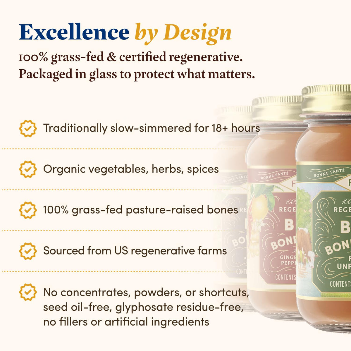 Bone Broth Variety Pack 3 Beef Flavors 14oz 4-Pack Q683