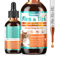 Flea and Tick Prevention for Cat with Vitamins Fish Oil 2 fl oz R7971