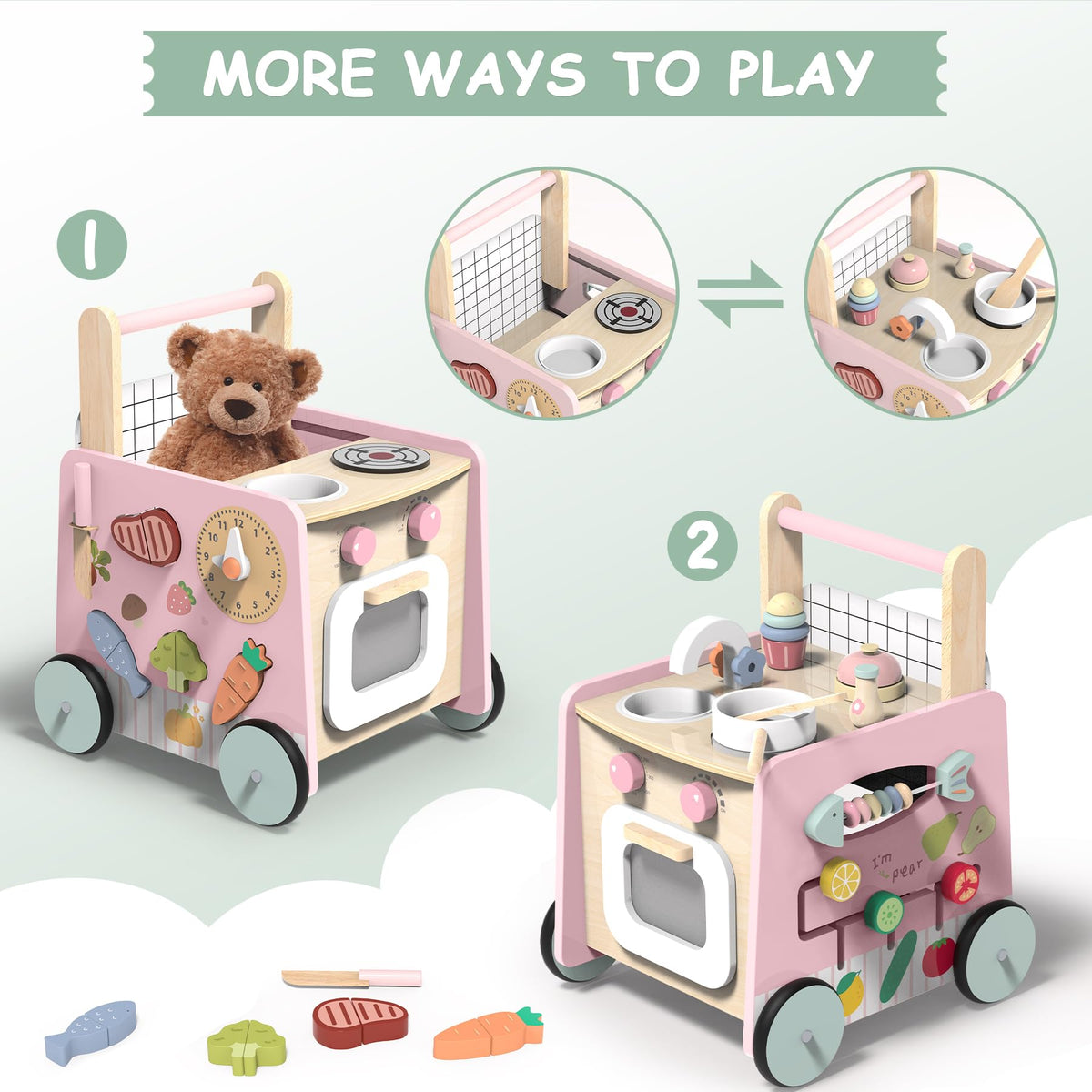 Wooden Baby Walker 4-in-1 V4232