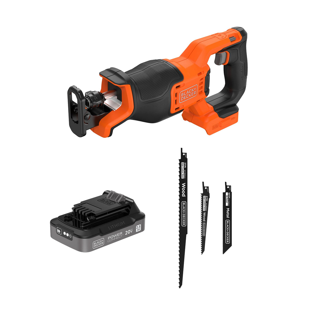 20V MAX Brushless Cordless Reciprocating Saw Kit with 2.5Ah Battery and Charger F692601