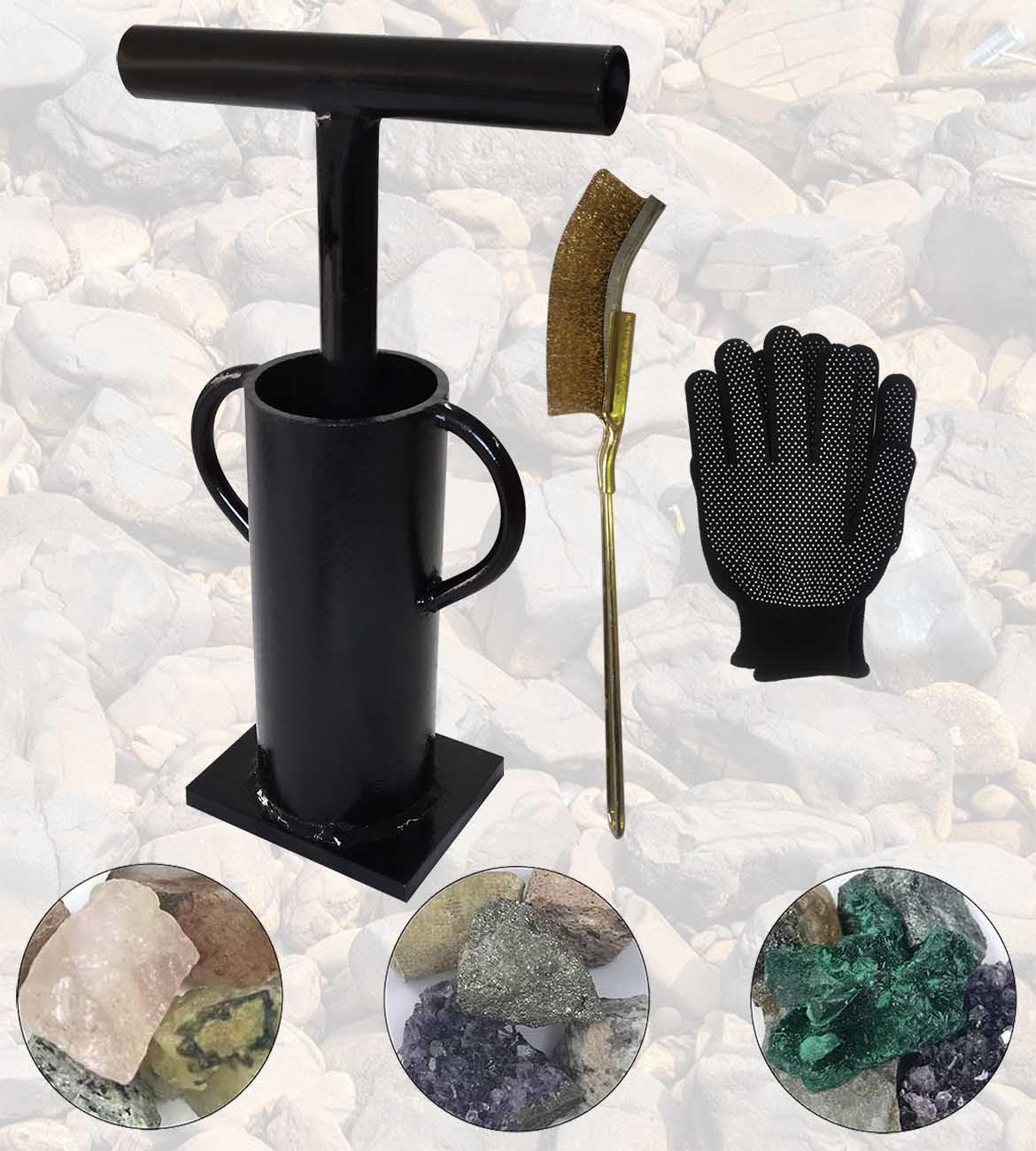 Manual Hand Glass Ore Rock Crusher Machine H222