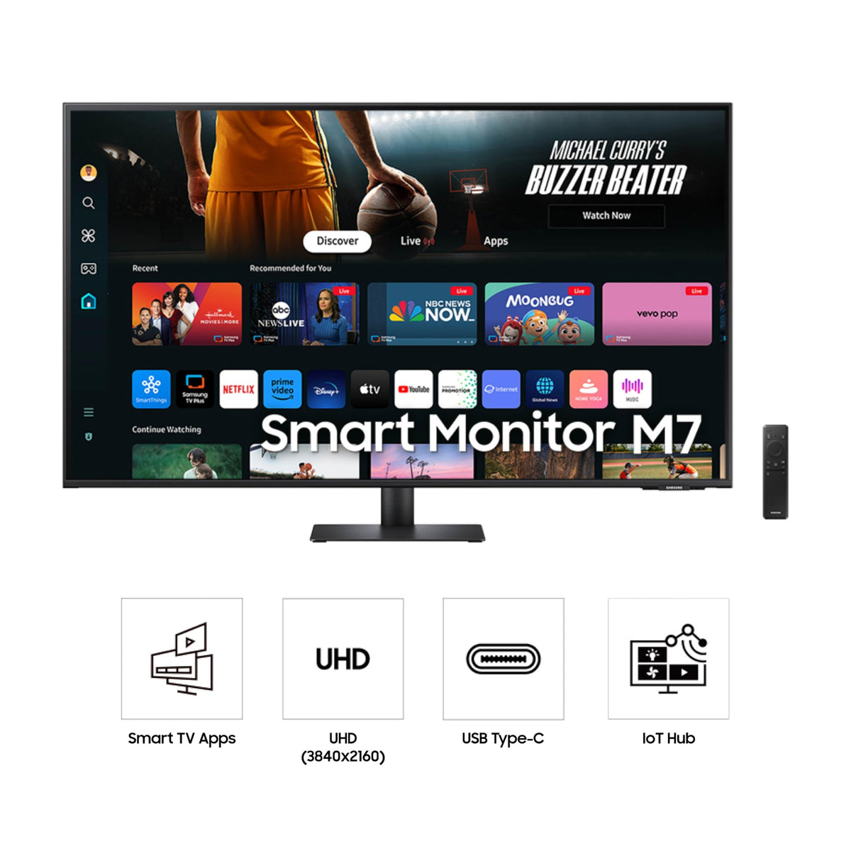 43-Inch 4K UHD Smart Monitor with Speakers T3142