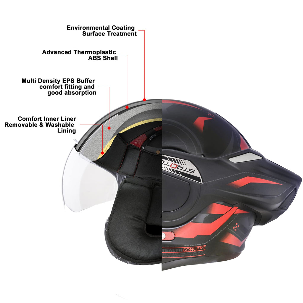Full Face Motorcycle Helmet DOT Approved Modular with Anti-Fog Dual Visors O898710