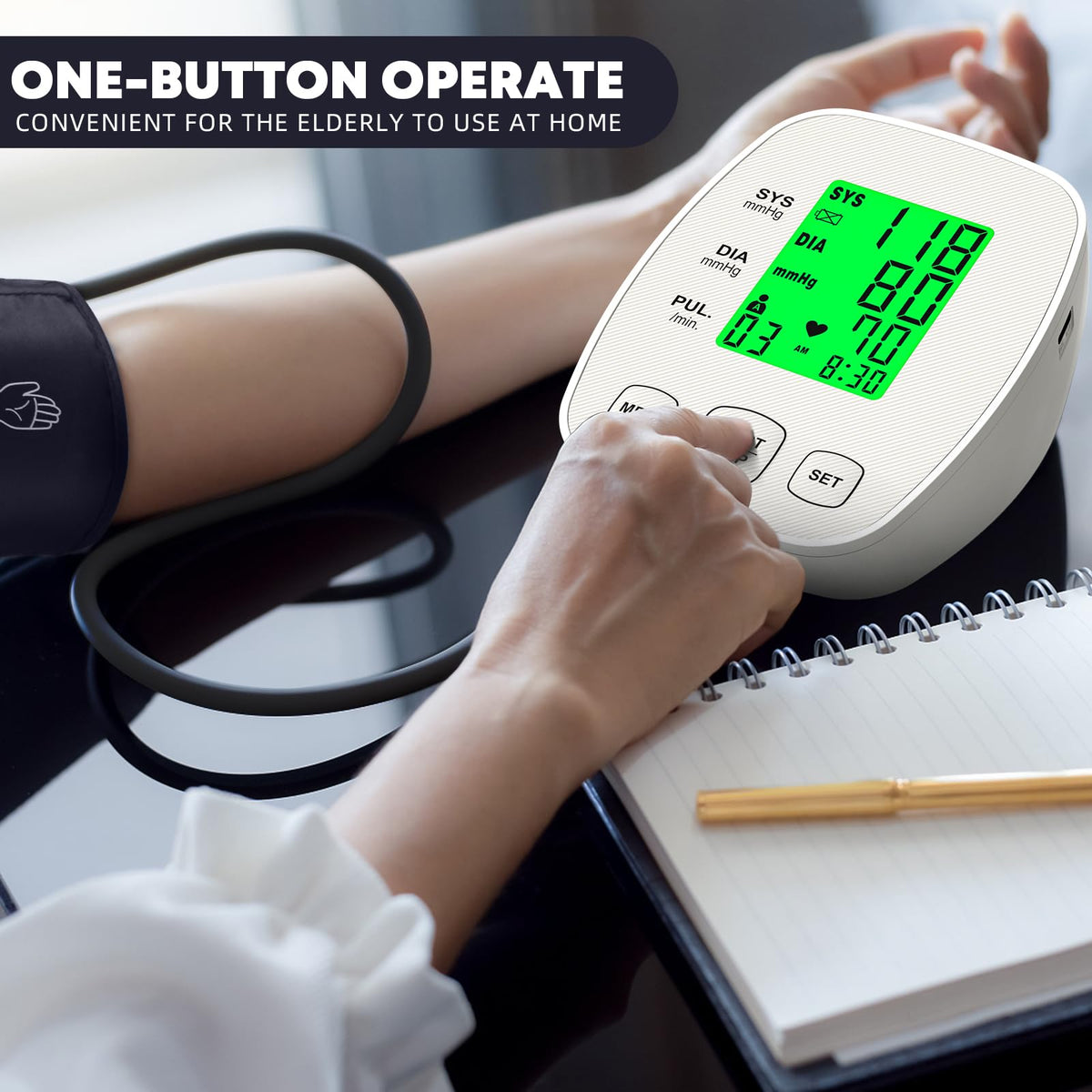 Arm Blood Pressure Monitor with 2 Cuffs J436140