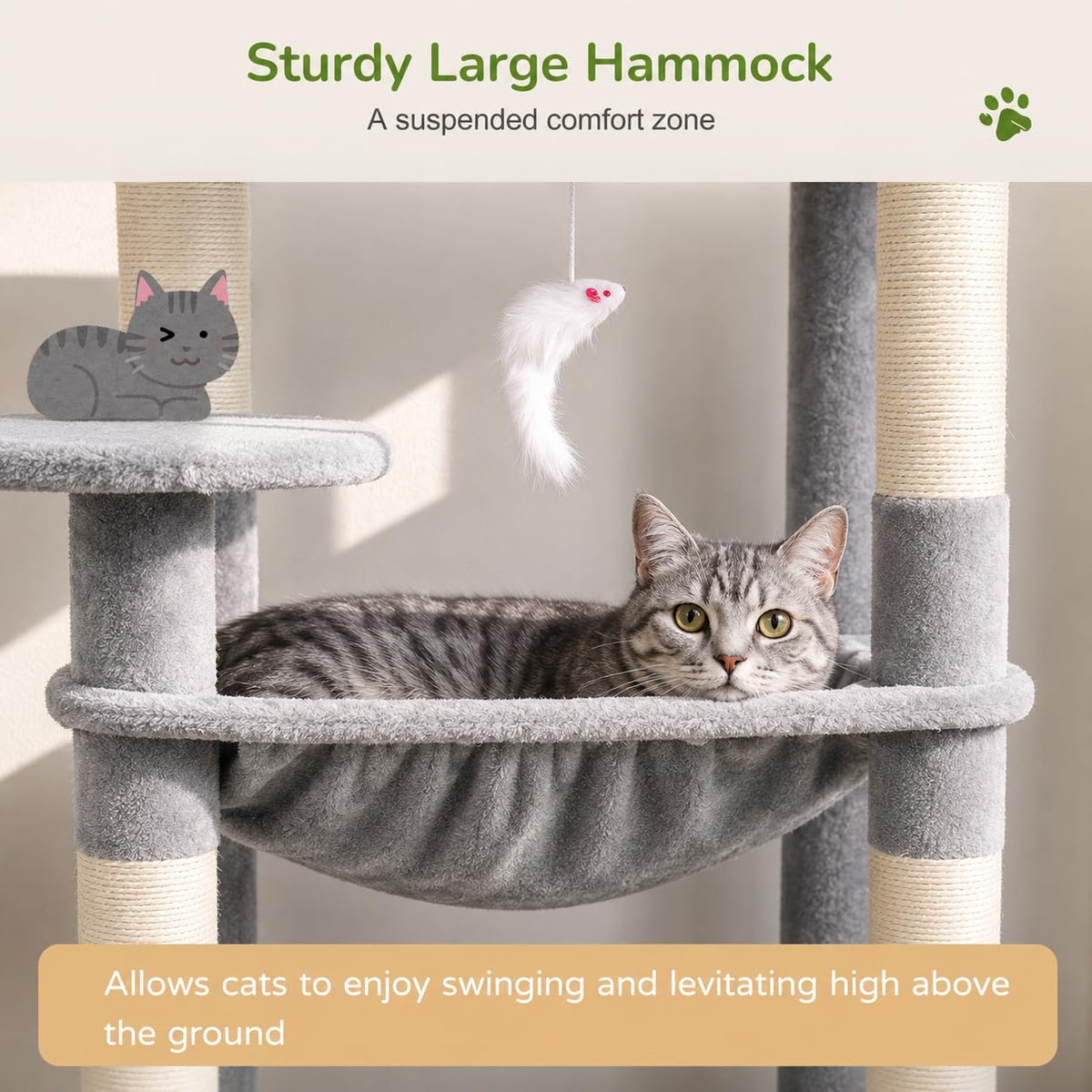 Cat Tree Tower with Scratching Post U5944