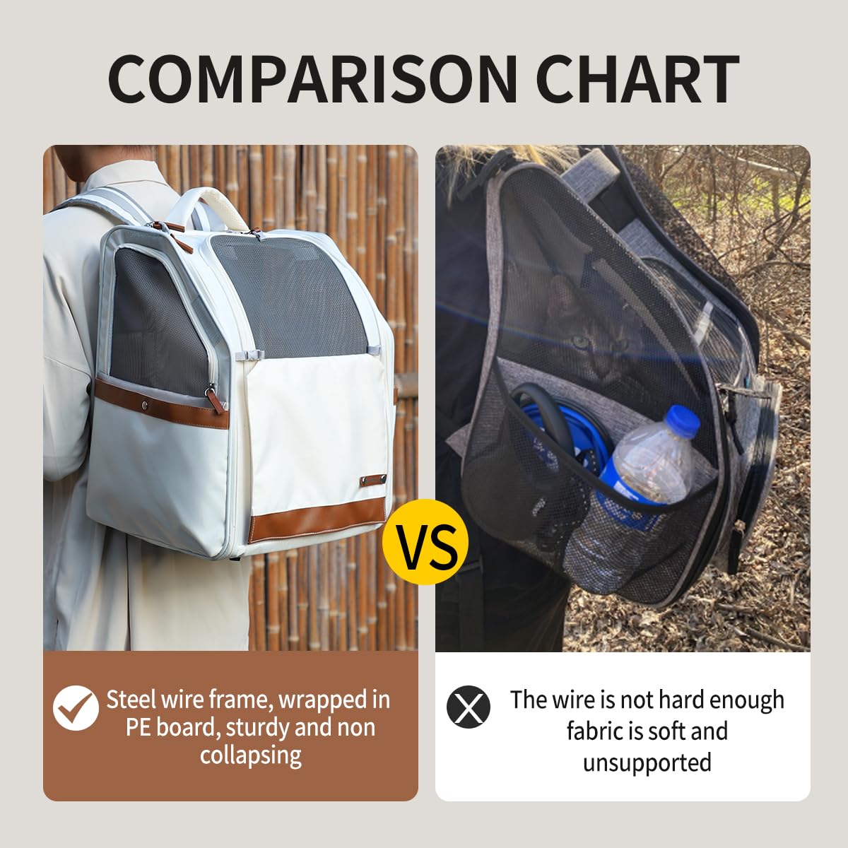 White Breathable Mesh Pet Backpack L29948