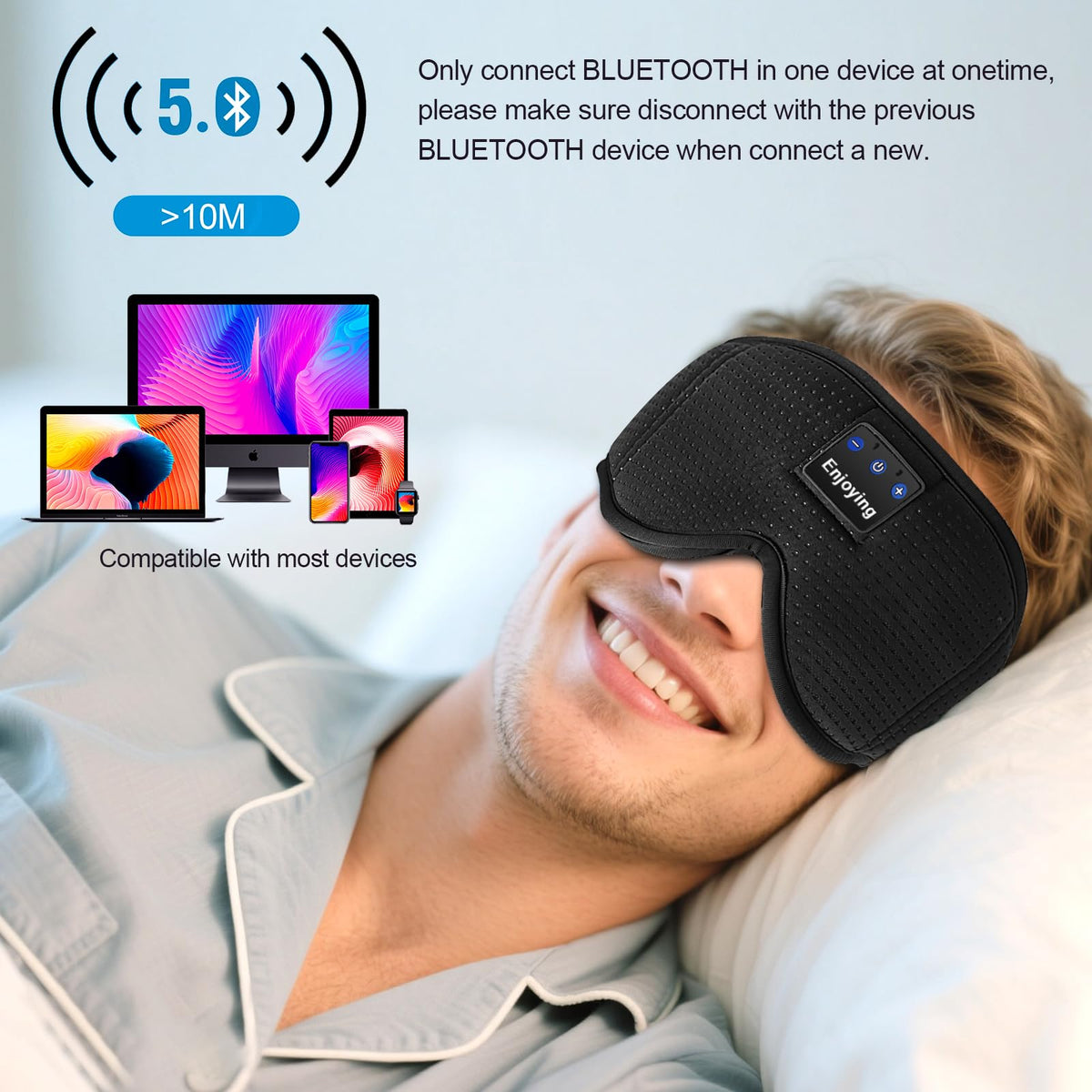 Sleep Mask with Bluetooth Headphones E1660