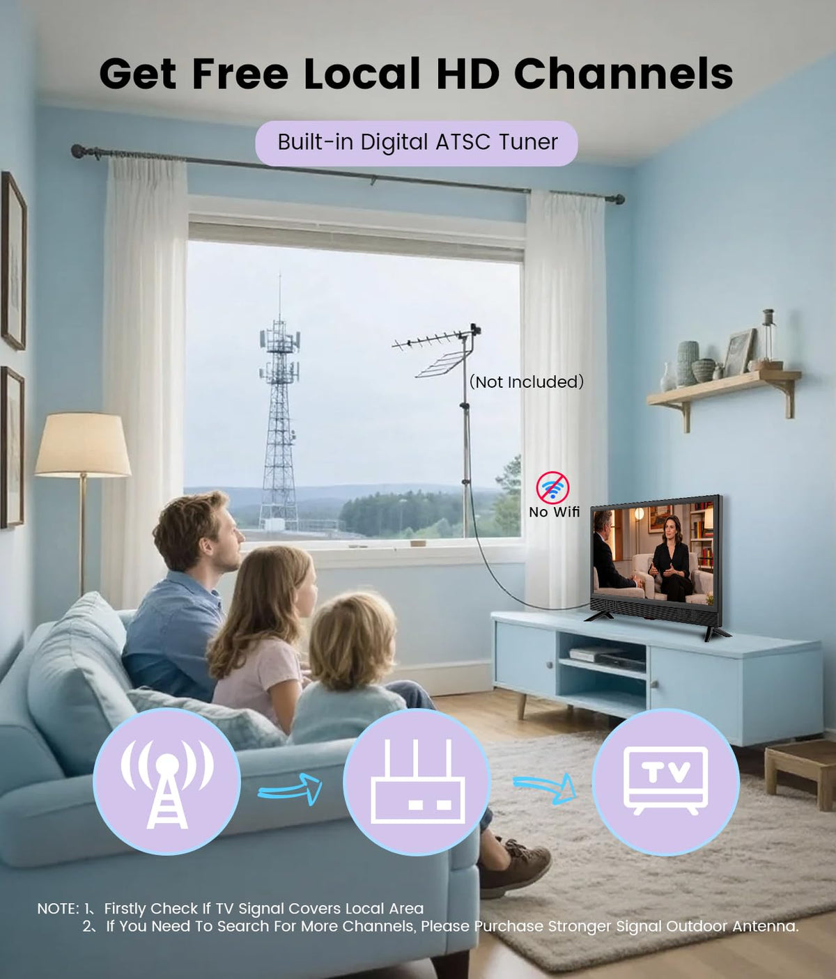 22 Inch 1080p LED Flat Screen HDTV H173510