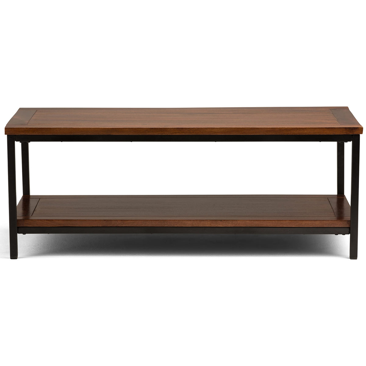 48 inch Dark Cognac Brown Mango Wood Coffee Table O329