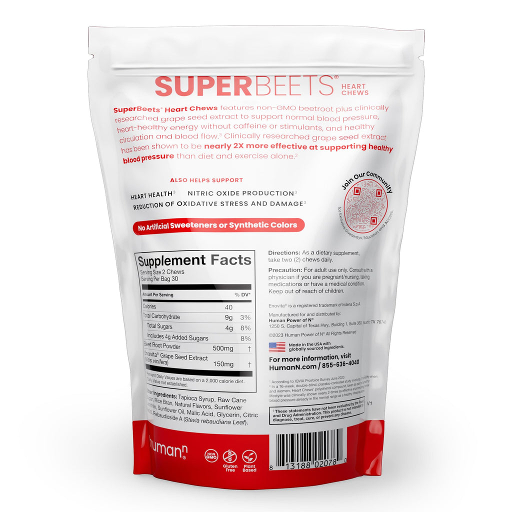SuperBeets Heart Chews & SuperBerine Capsules S396818