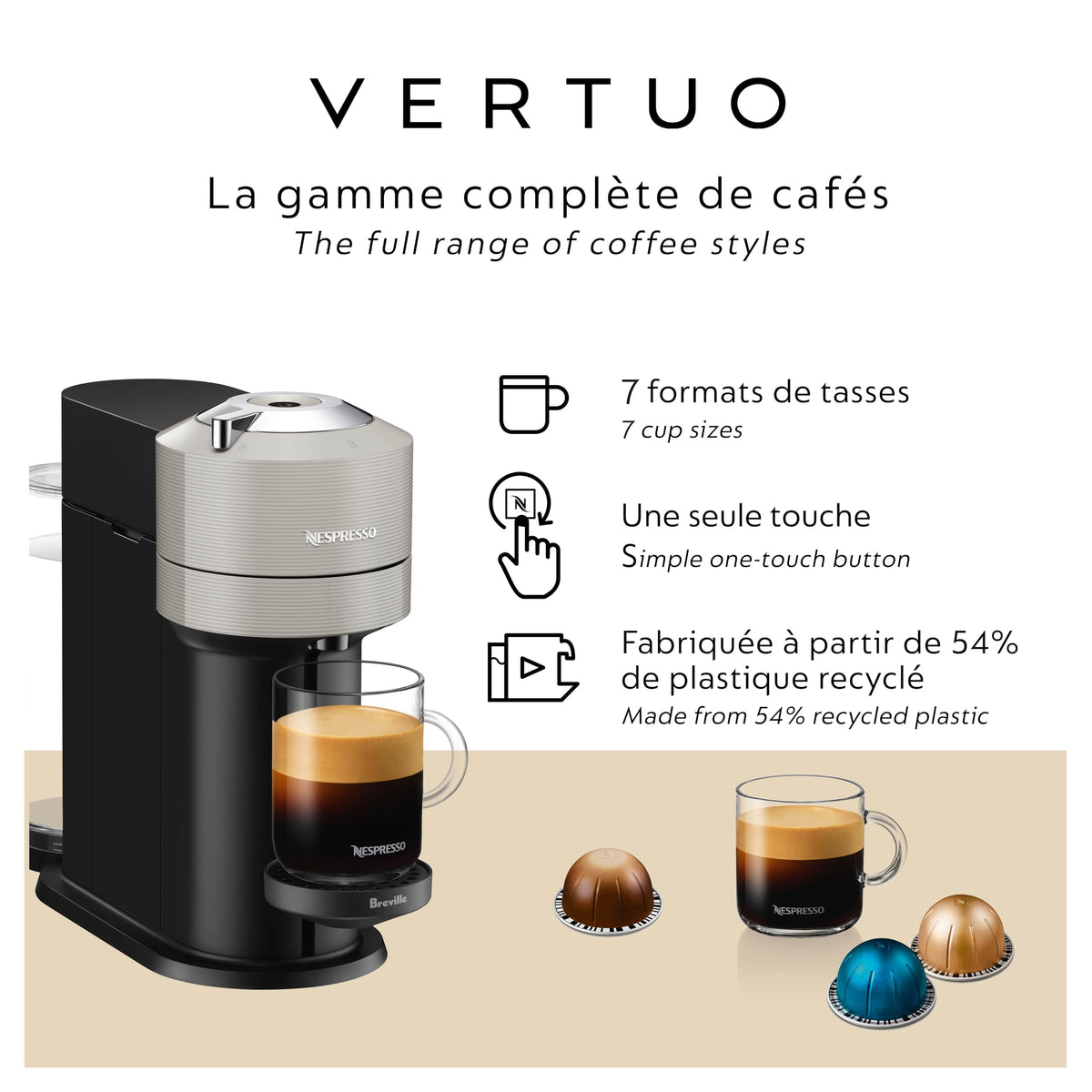 Light Grey Coffee & Espresso Maker N810226