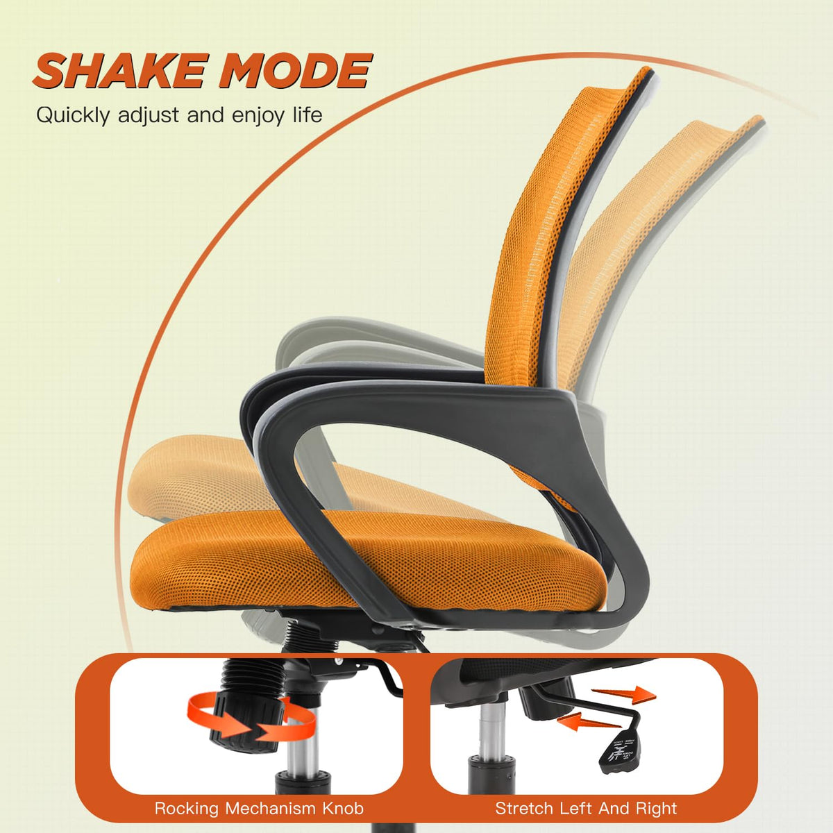 Orange Ergonomic Mesh Office Chair B408751